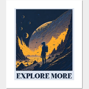 Explore More Space Adventure T-Shirt Posters and Art